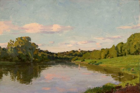 Rosy Sunset, Volga River by Ilya Yatsenko